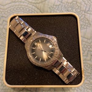 Men’s Fossil blue stainless steel water resistant watch